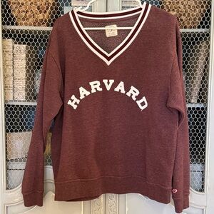 Super Soft Harvard XL V-Neck Collegiate Sweater